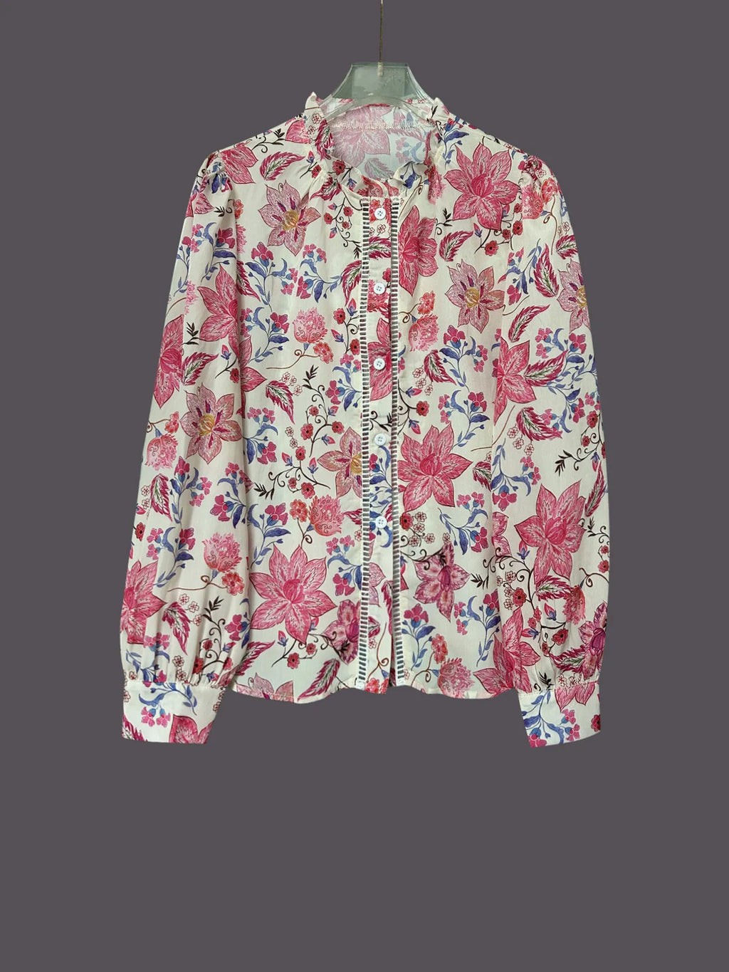 Floral Print Button Up Shirt.