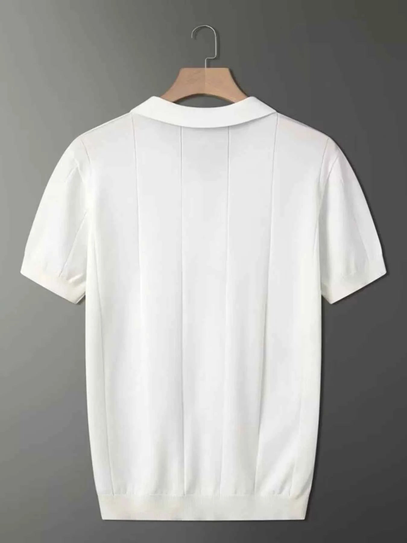 Men's Plus Size Collared Neck Short Sleeve Polo