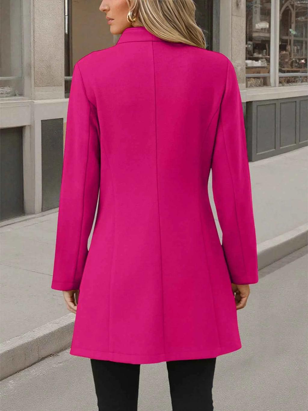 Button Up Long Sleeve Coat.