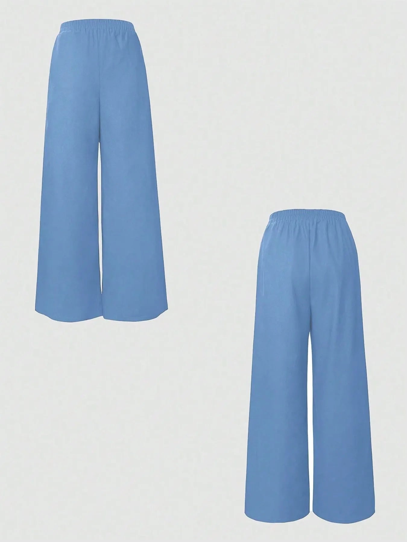 One Button Sleeveless Top and Pants Set.