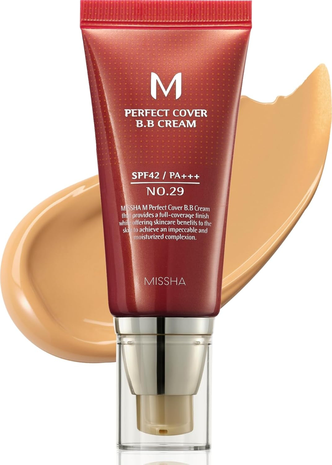 MISSHA M Perfect Cover BB Cream No.23 Natural Beige -Light/Medium with Cool/Neutral Undertone SPF 42 PA +++ 1.69 Fl Oz - Tinted Moisturizer for Face with SPF