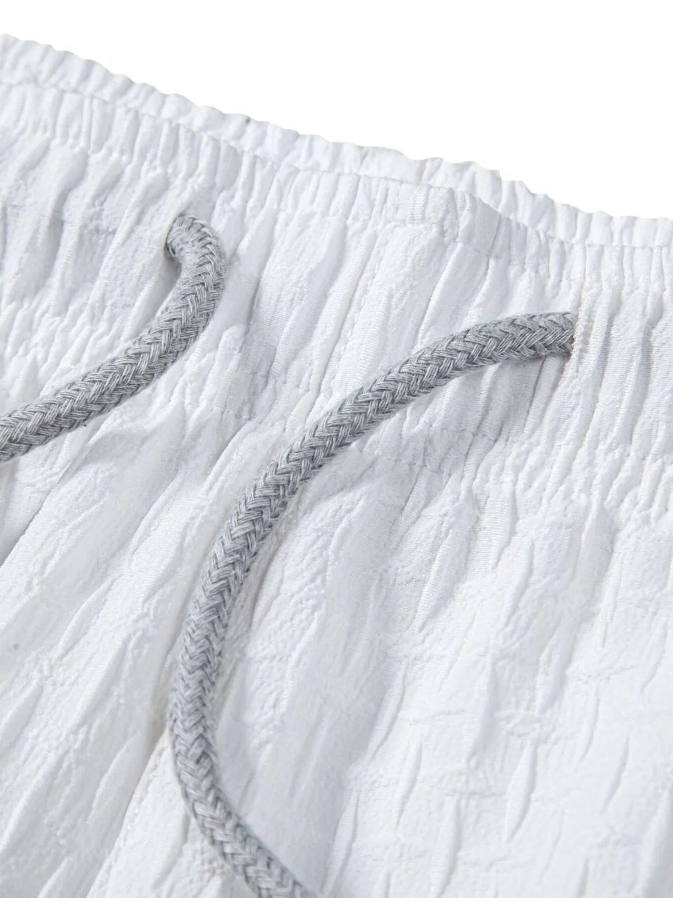 Men's Classic Textured Shorts with Elastic Waist.