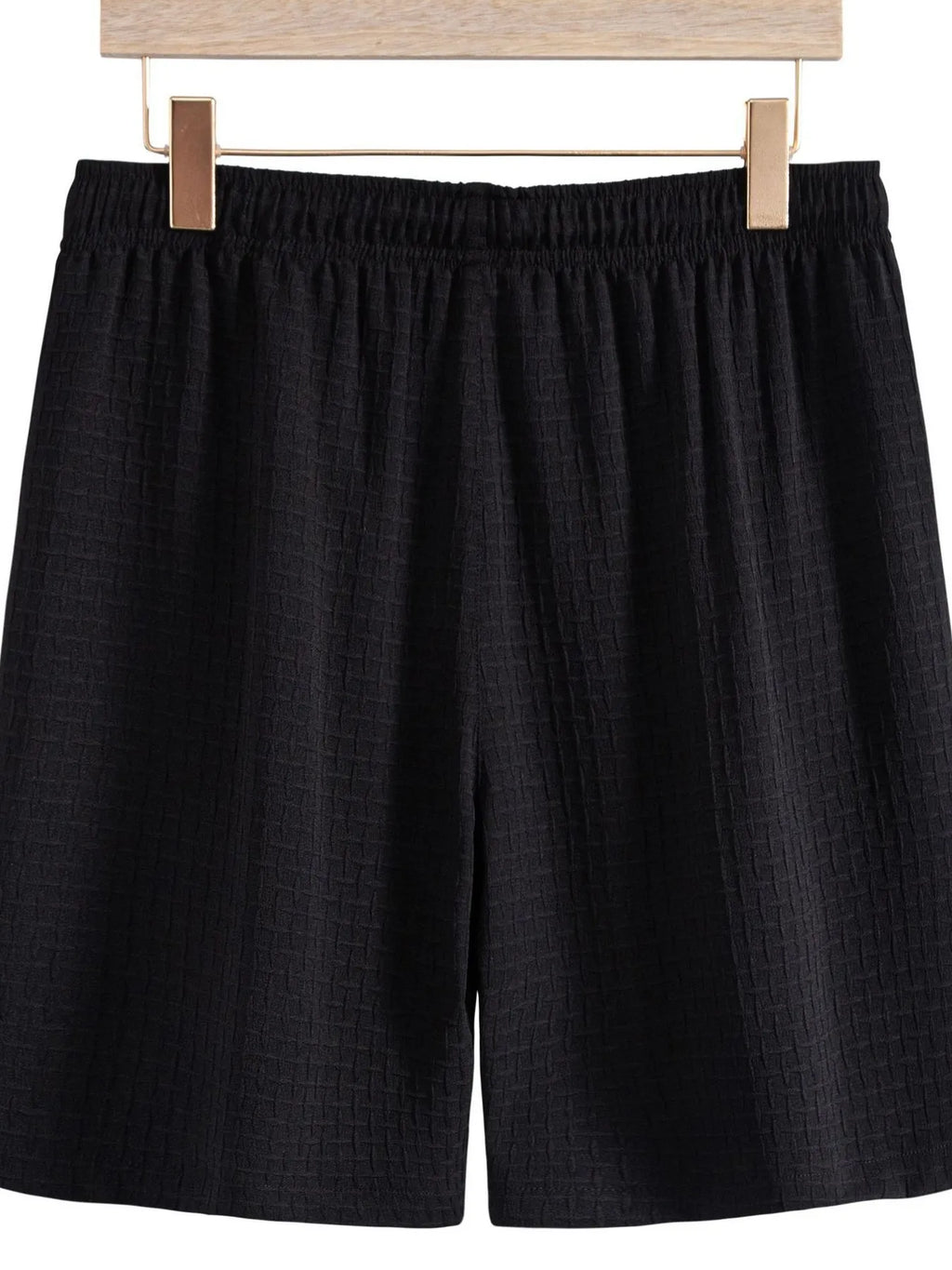 Men's Classic Textured Shorts with Elastic Waist.