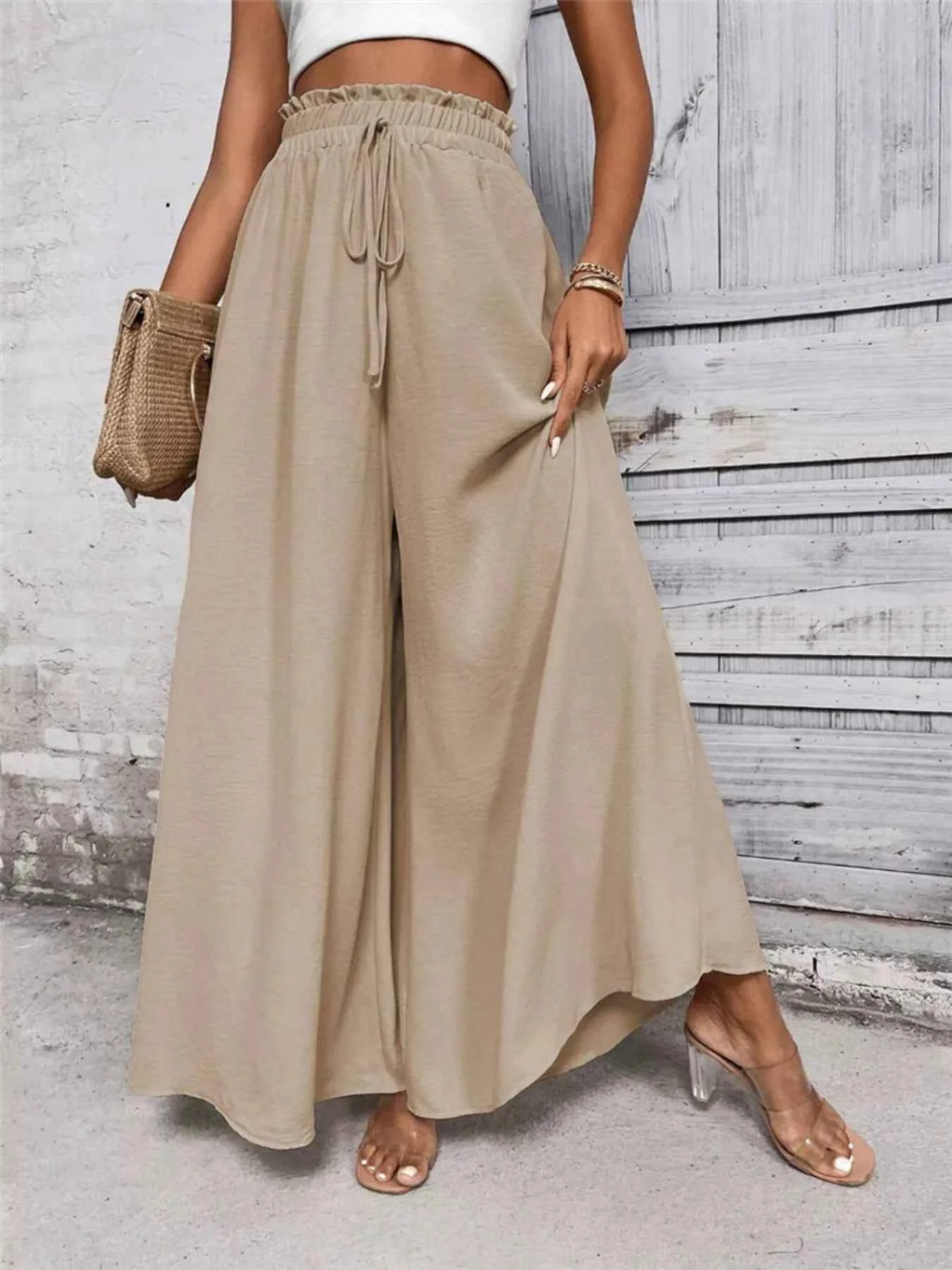 Frill Wide Leg Pants.