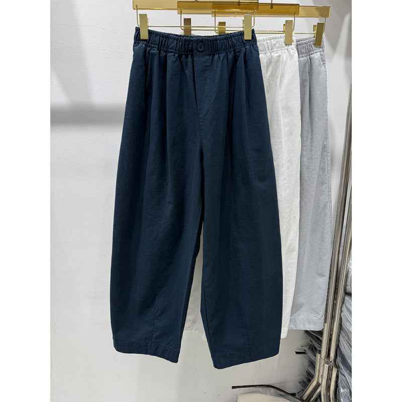 Waist Casual Pants for Women Loose Slimming Nine-Point Scissors Pants Harem Dad Pants Trendy