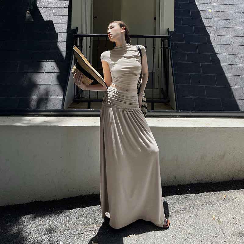 Slimming and slimming knit pure desire style design dress set