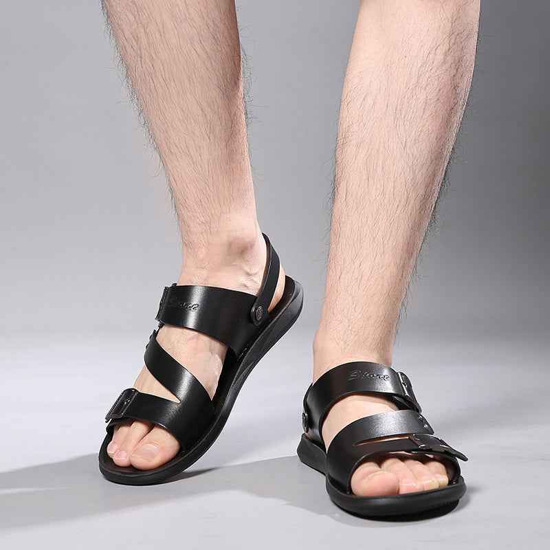 Large size sandals for men beach shoes for men cool slippers for men one shoe dual-use men's sandals