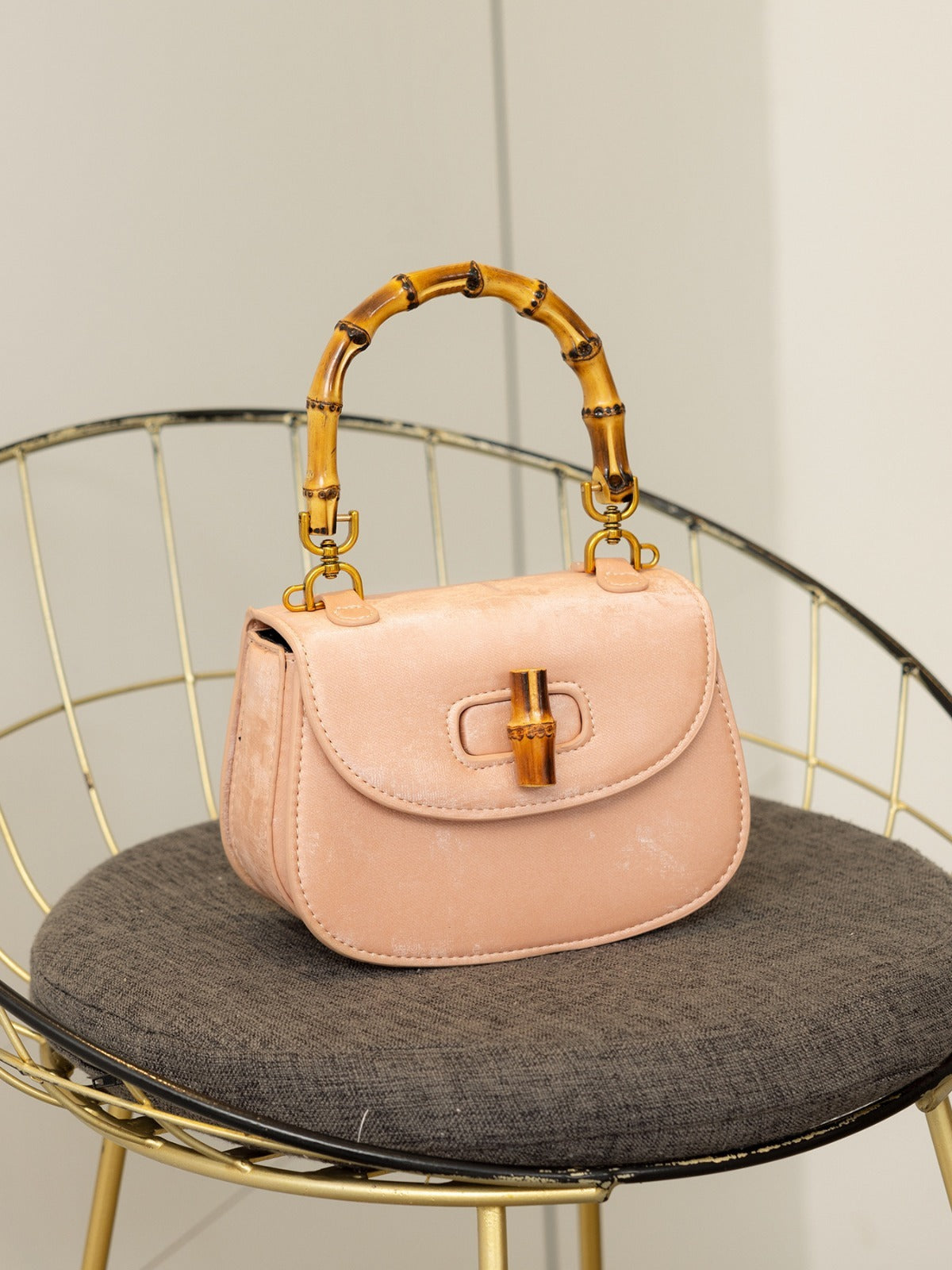 Western style bamboo joint handbag versatile commuting bag single shoulder crossbody saddle bag eprolo