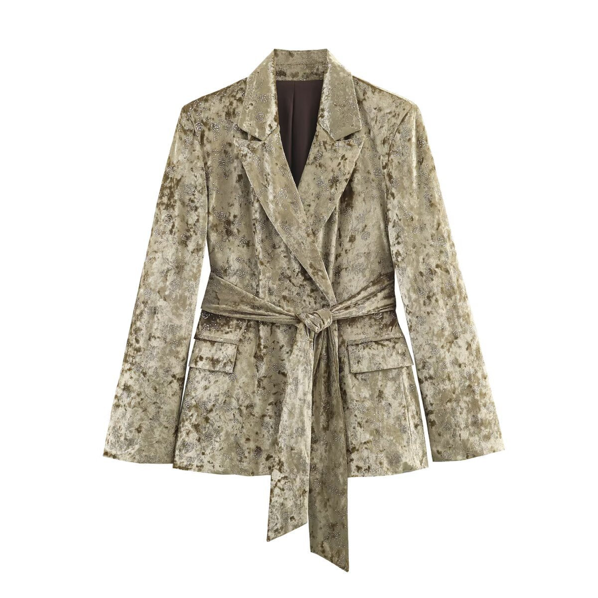 Tencel waist belt suit+lantern pants