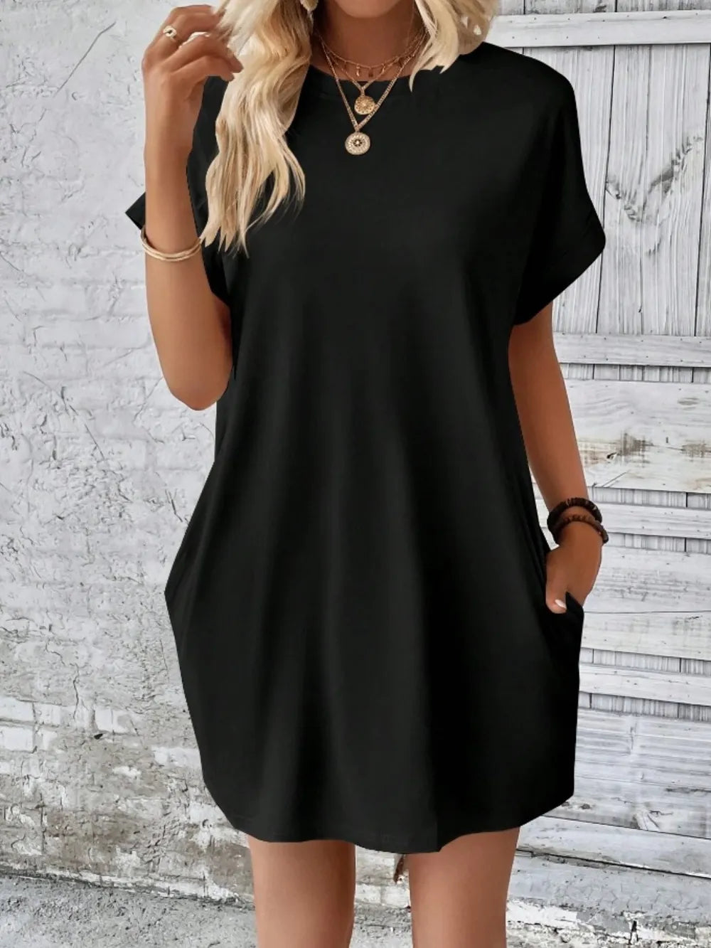 Casual Short Sleeve Dress.