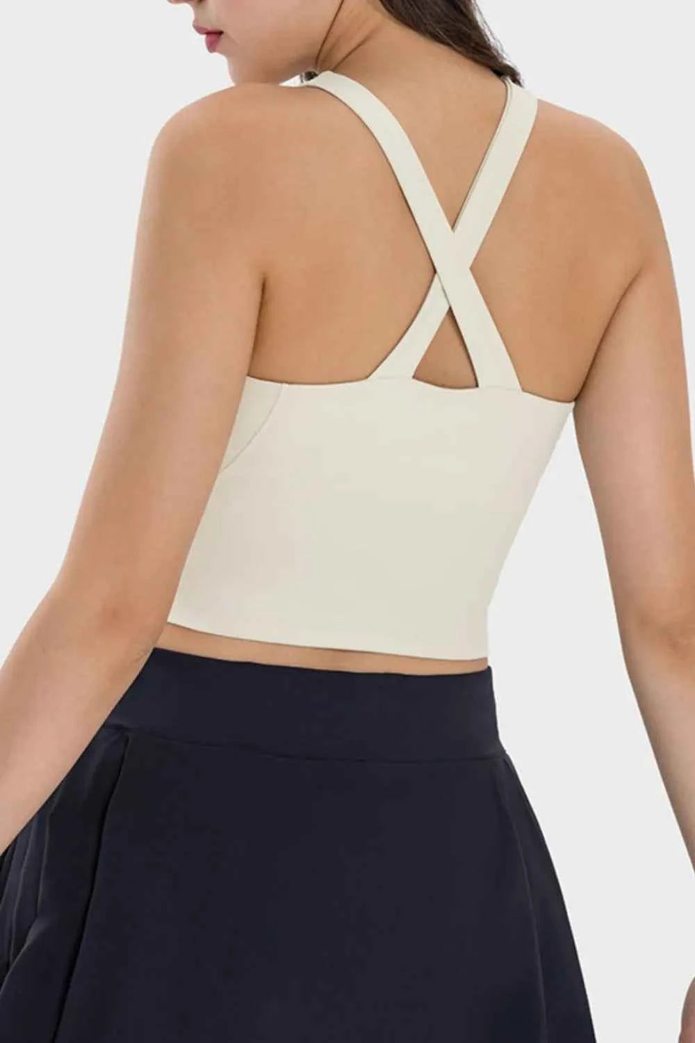Millennia Crisscross Grecian Neck Active Cami.