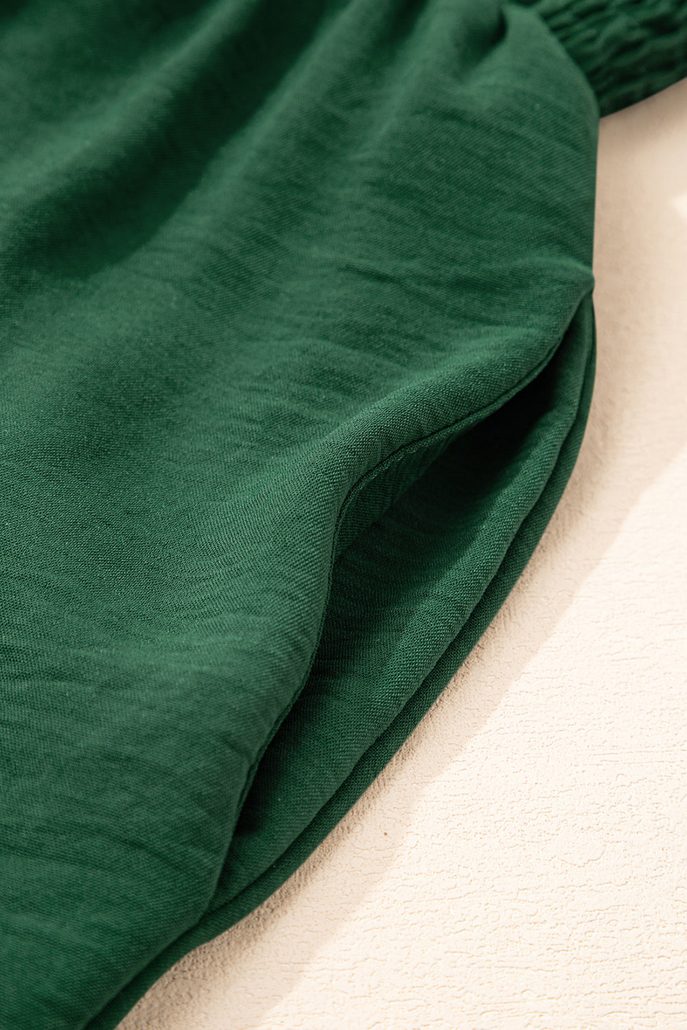 Green Smocked Sleeveless Wide Leg Jumpsuit with Pockets Dear-Lover Dropshipping