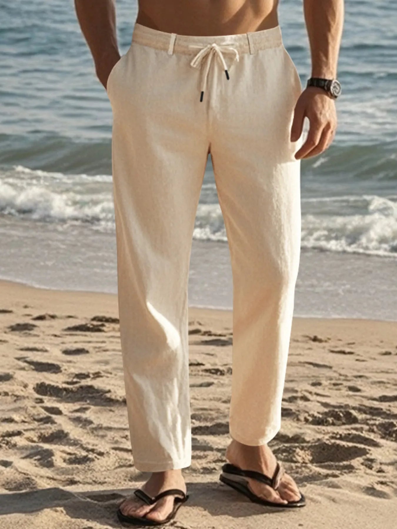 Men's Full Size Casual Drawstring Pants Plus Size.