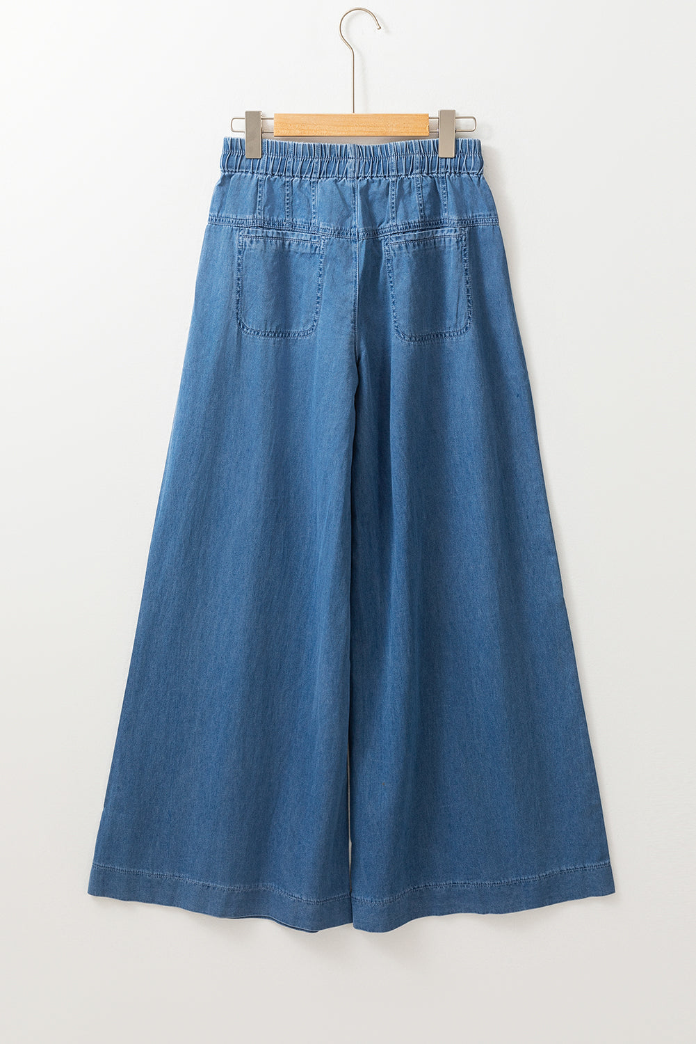 Dusk Blue Mineral Wash Button Fly Waist Wide Leg Jeans Dear-Lover Dropshipping