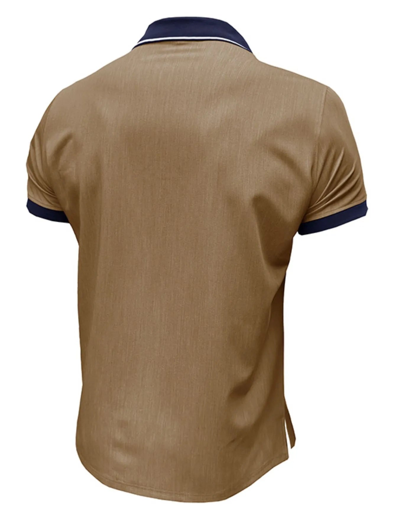 Men's Contrast Collar Pocket Polo Shirt.