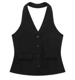 Women's Waistcoat Linen Vest Suit