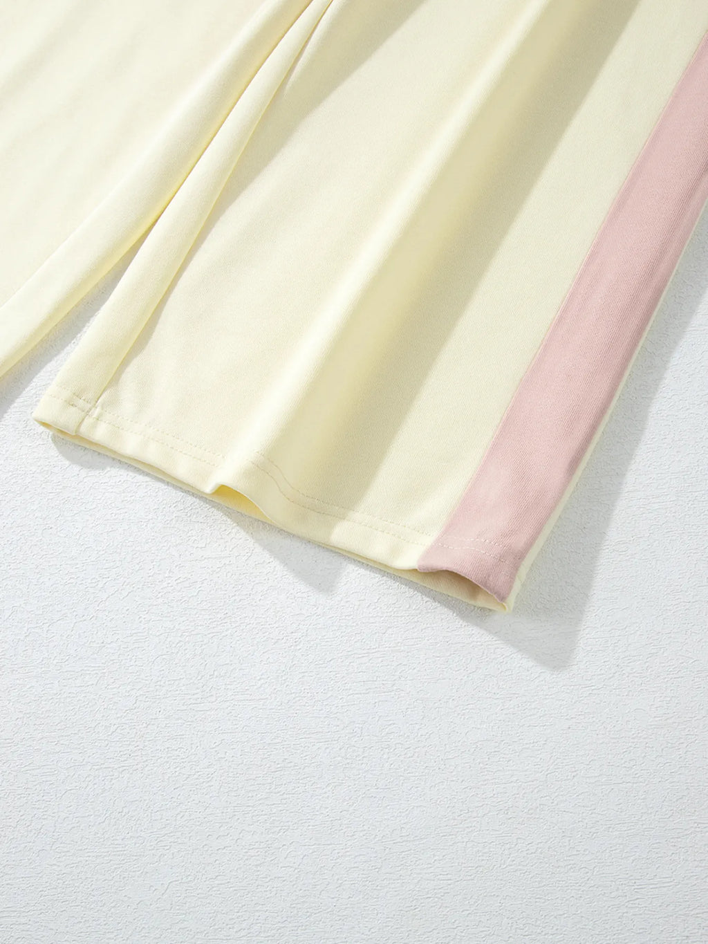 Color Block Round Neck Top and Pants Set.