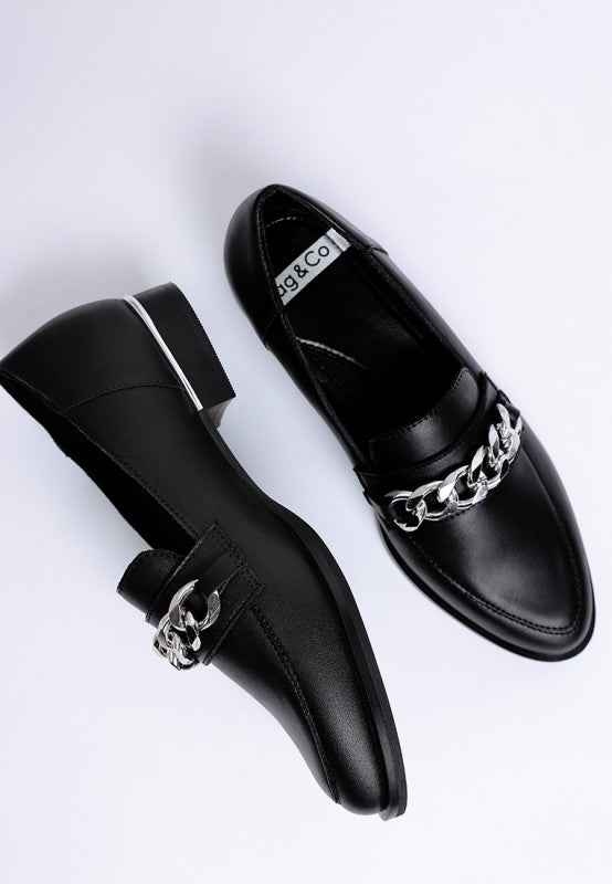 POLA Leather Horsebit Loafers