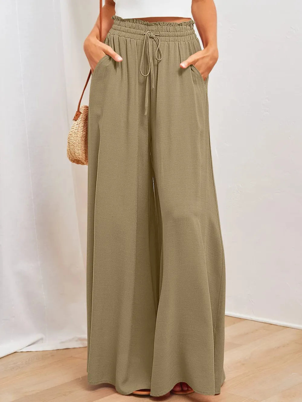 Wide Leg Pants with Pockets.