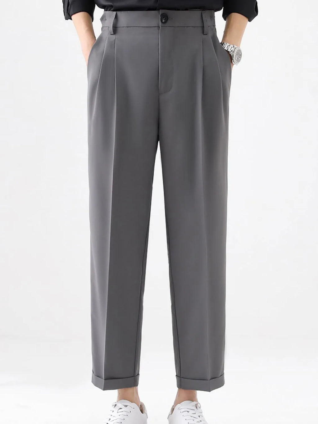 Men's Plus Size Basic style Solid Pants.