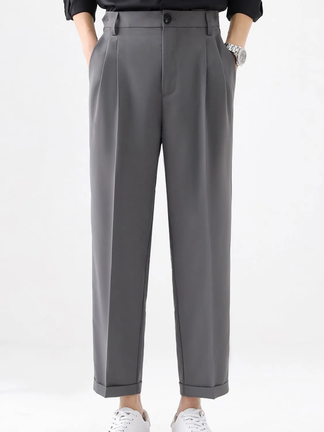 Men's Plus Size Basic style Solid Pants.