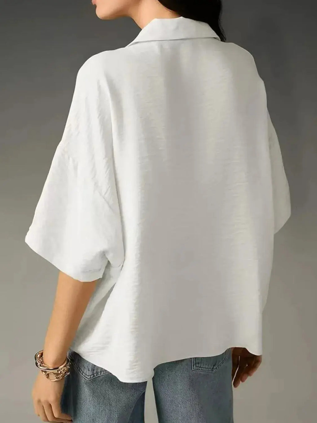Collared Neck Half Sleeve Blouse.