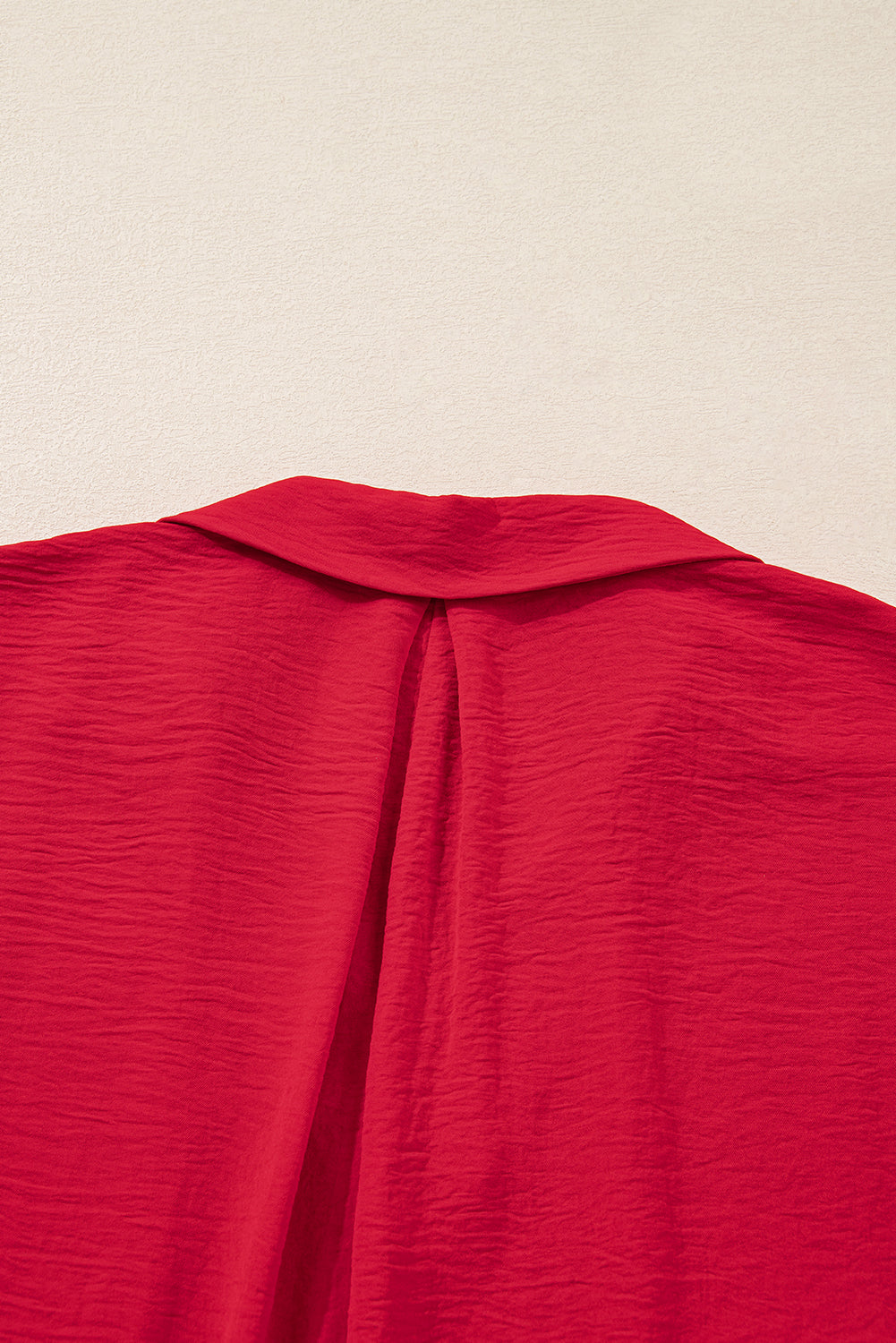 Fiery Red Plus Size Smocked Cuff Dolman Oversized Tunic Blouse Dear-Lover Dropshipping