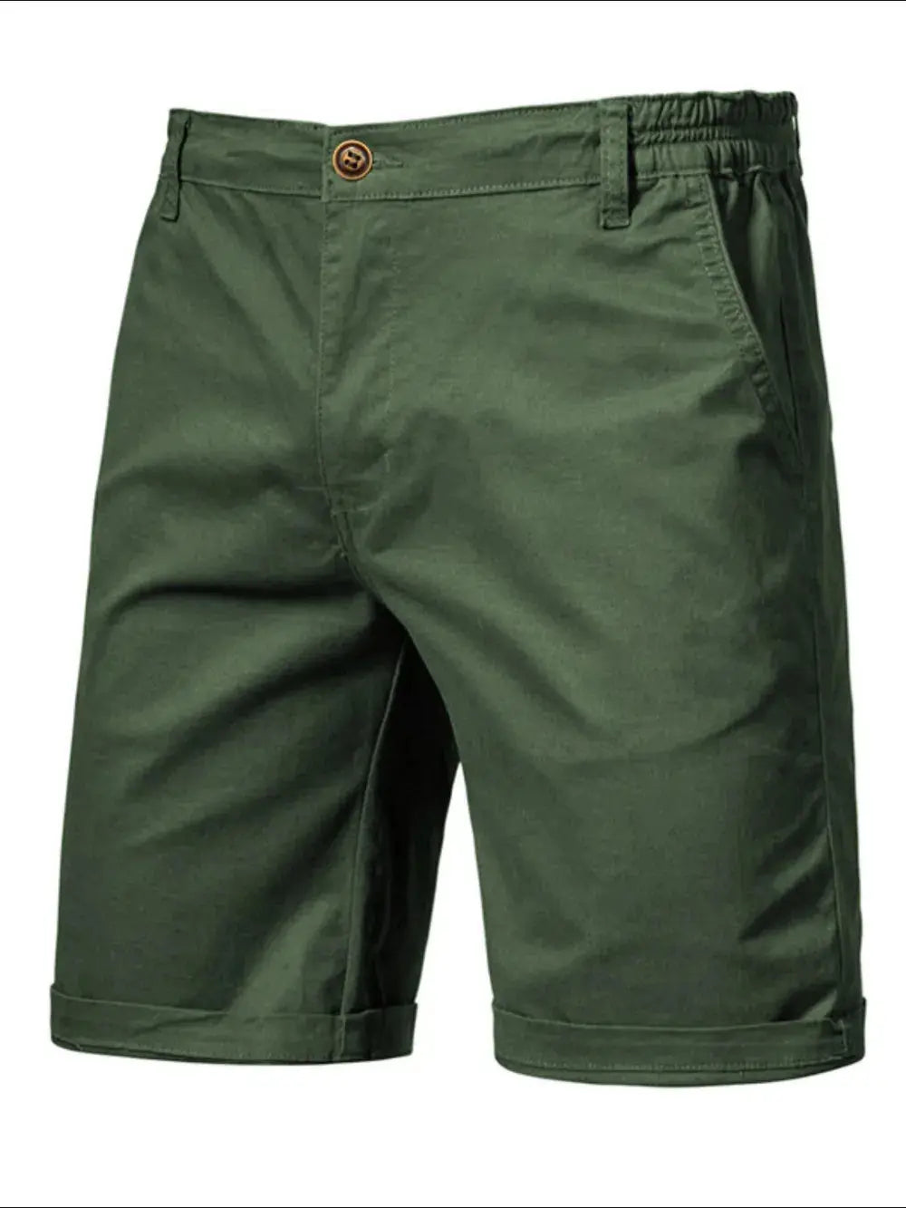 Men's Elastic Waist Shorts with Pockets.