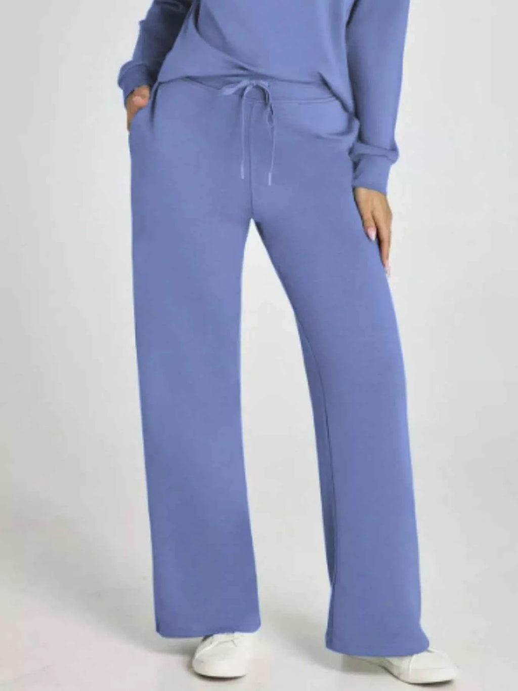 Full Size Johnny Collar Long Sleeve Top and Pants Plus Size