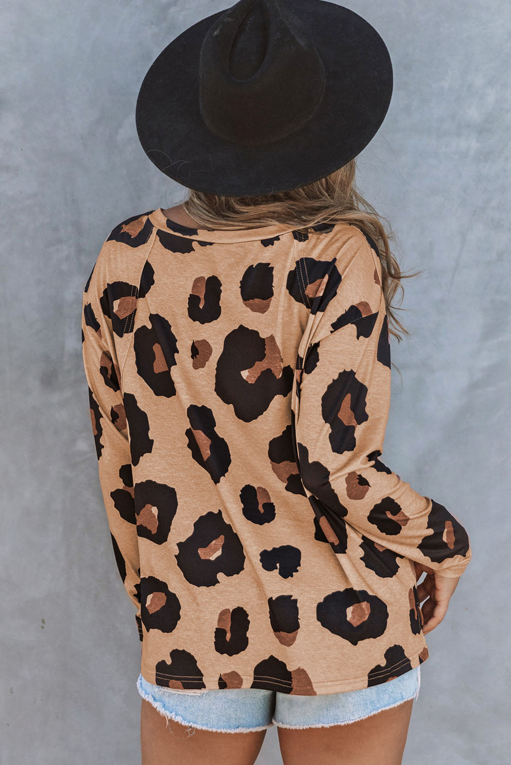 Leopard Print Long Sleeve Loose Top Dear-Lover Dropshipping