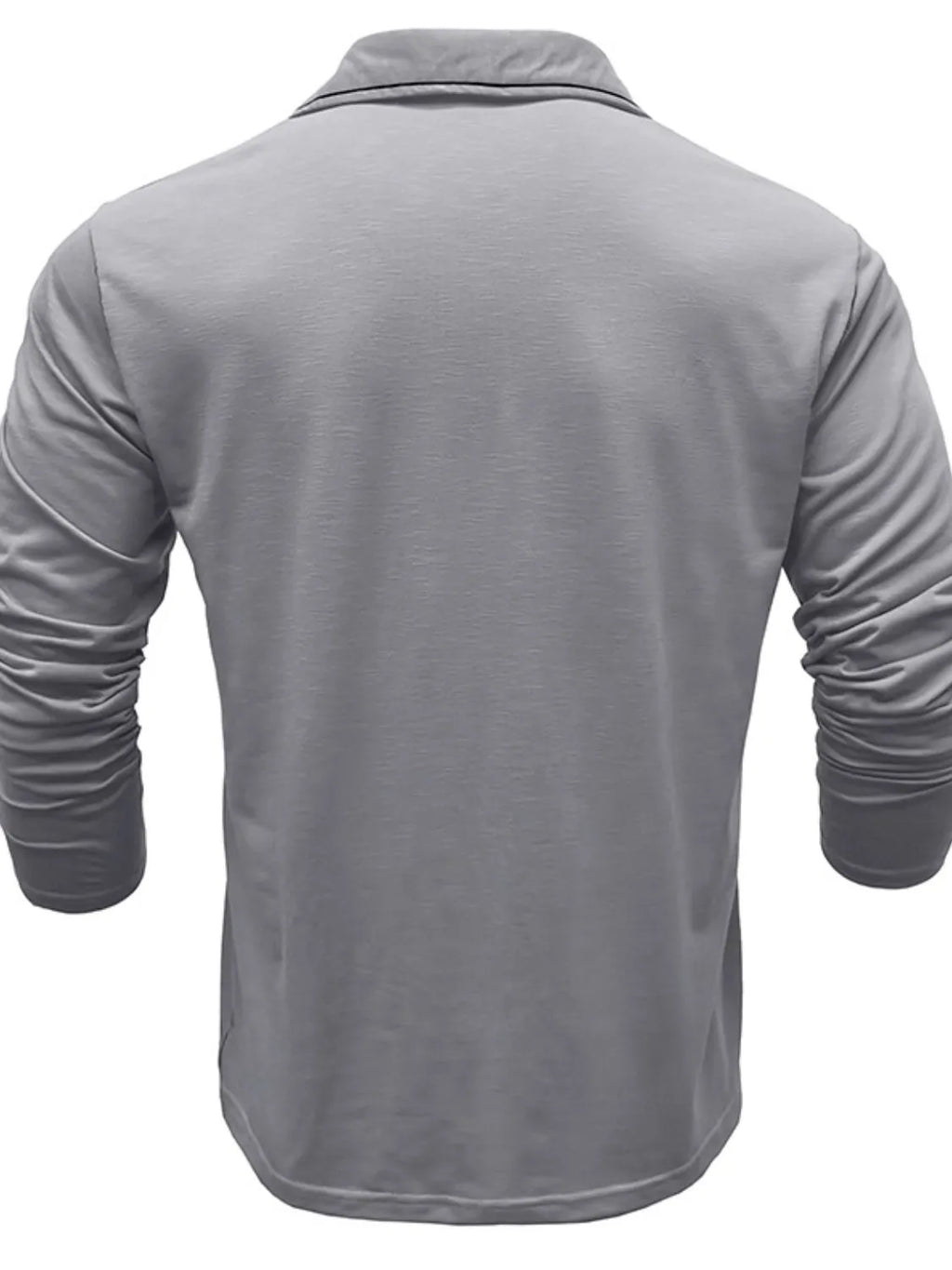 Men's Button Detail Long Sleeve Polo.