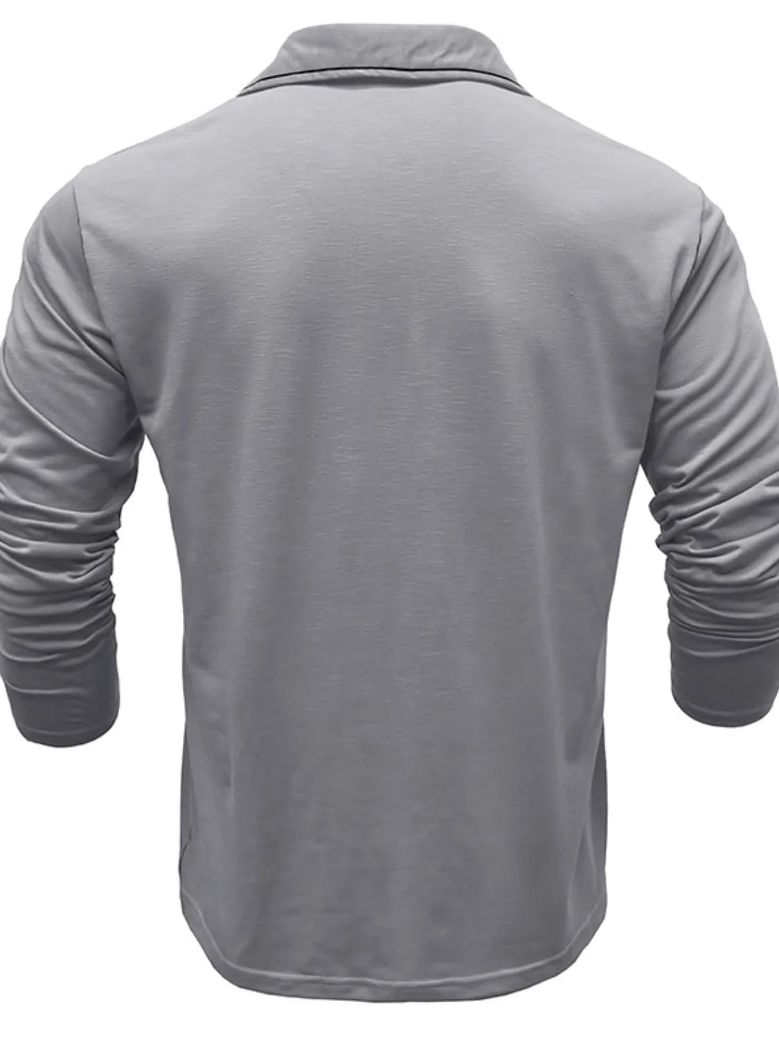 Men's Button Detail Long Sleeve Polo.