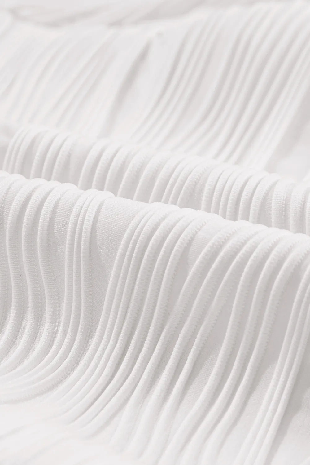 Ruffled Round Neck Textured Top.