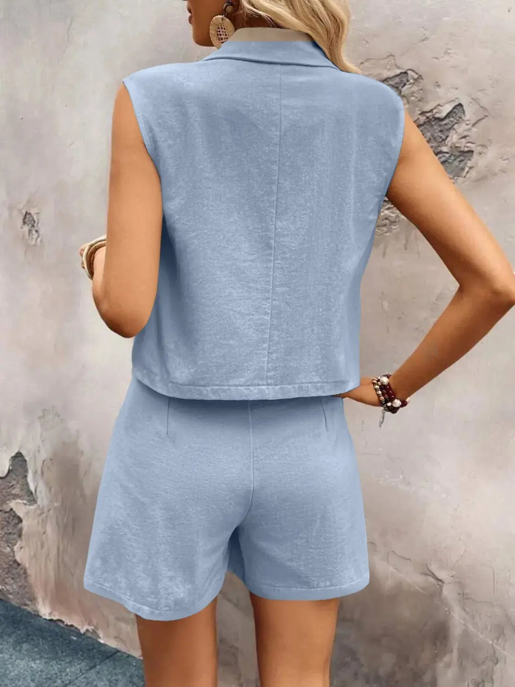 Sleeveless Top and Shorts Set WOMEN.