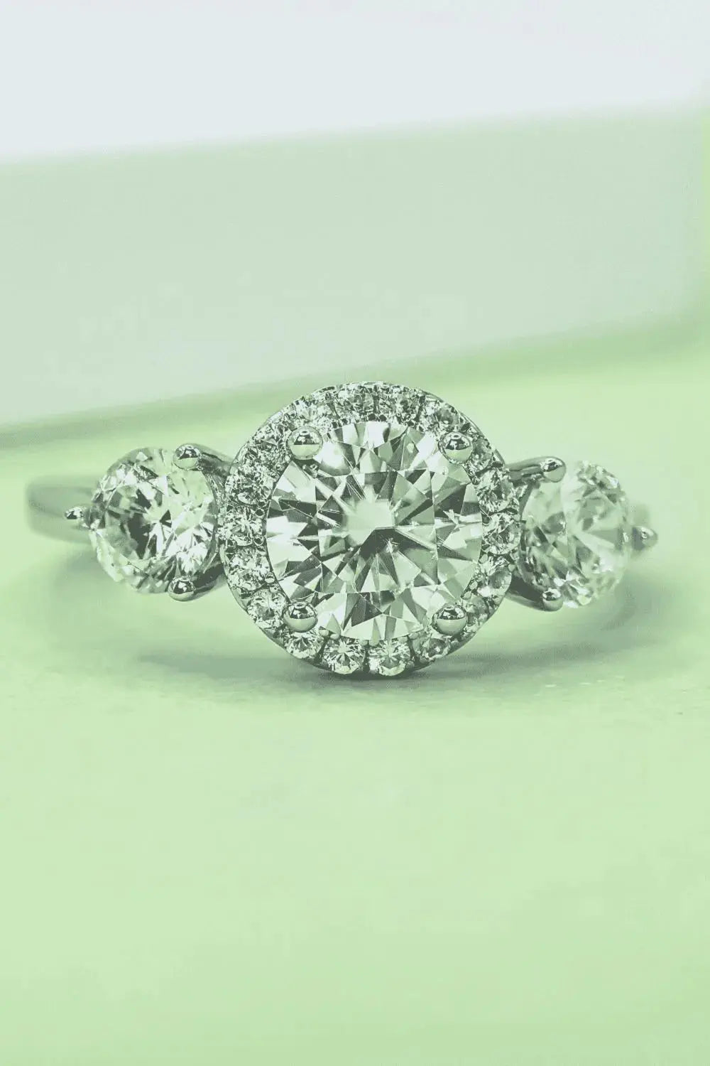 1 Carat Moissanite 925 Sterling Silver Ring.