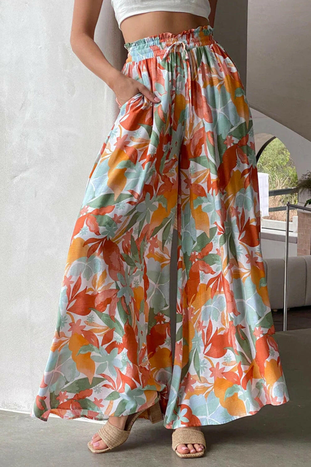 Tied Wide Leg Pants.