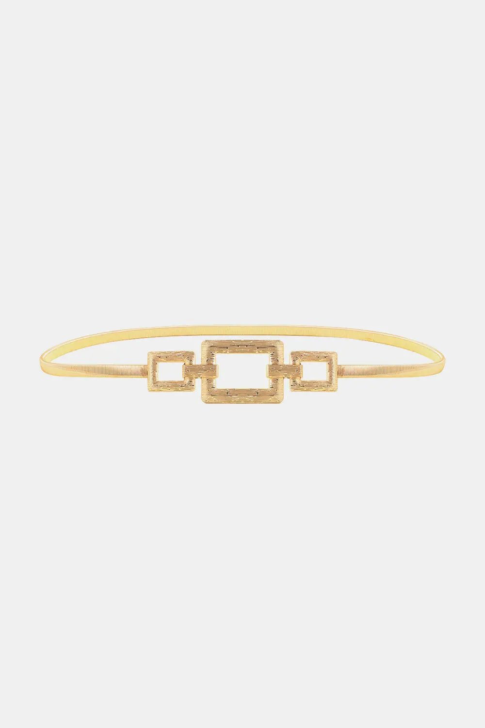 Square Shape Zinc Alloy Buckle Iron Belt.