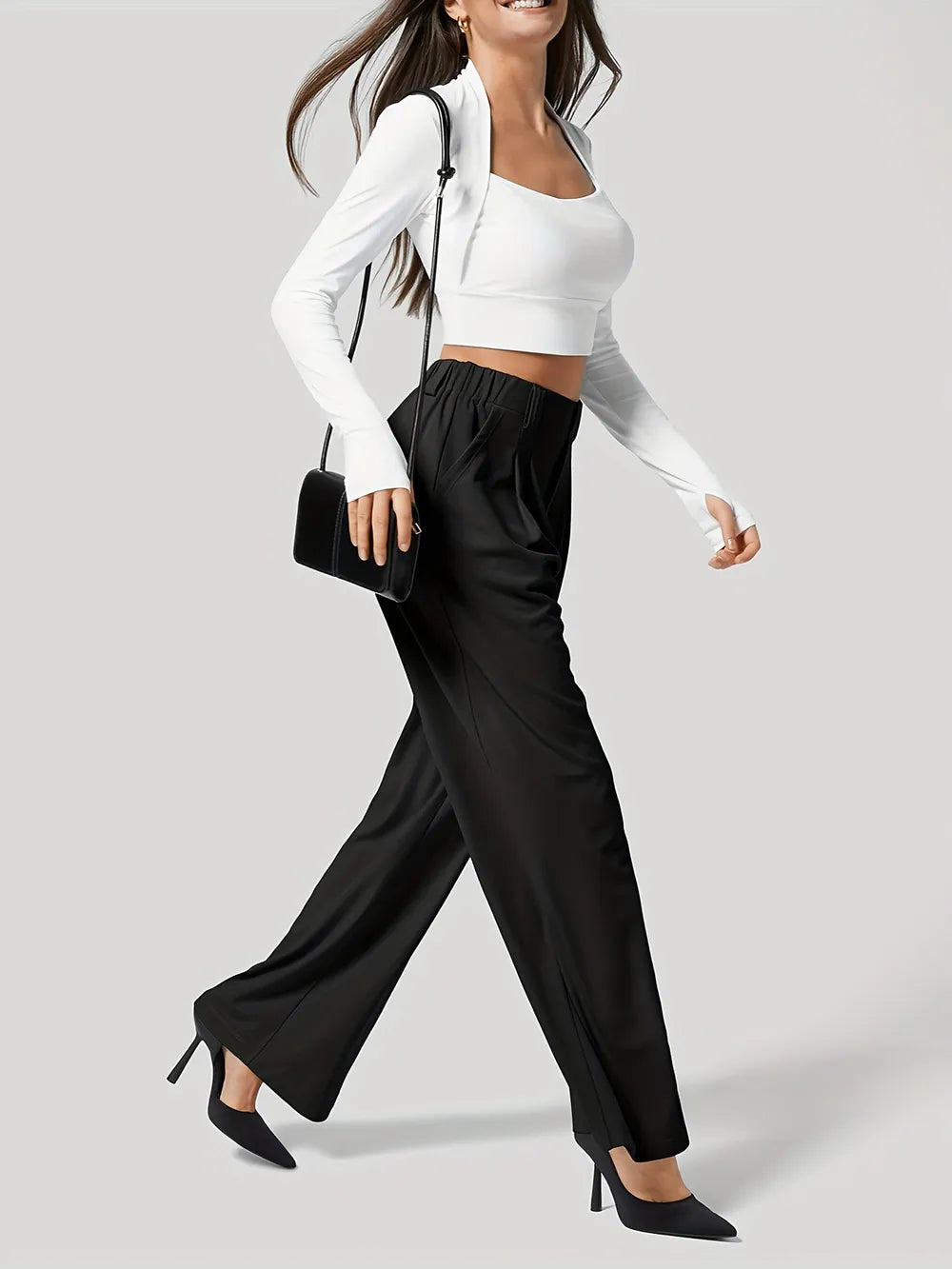 Wide Leg Pants with Pockets for women.