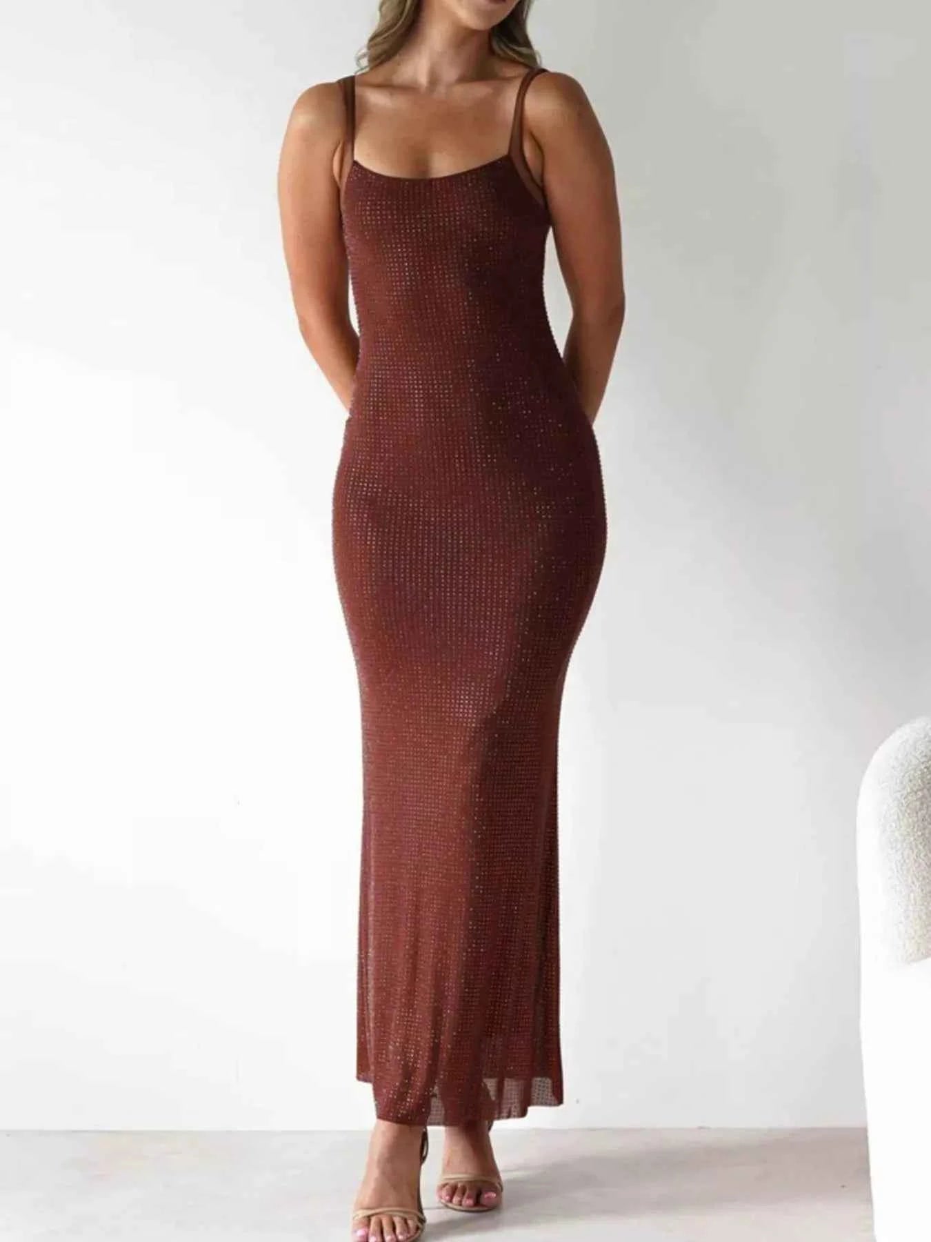 Backless Sleeveless Bodycon Maxi Dress