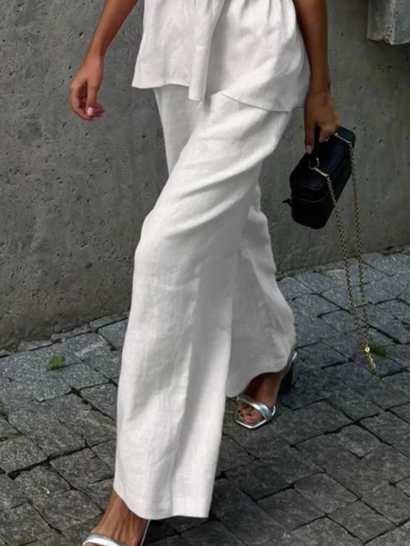 V-Neck Vest and Pants Set.