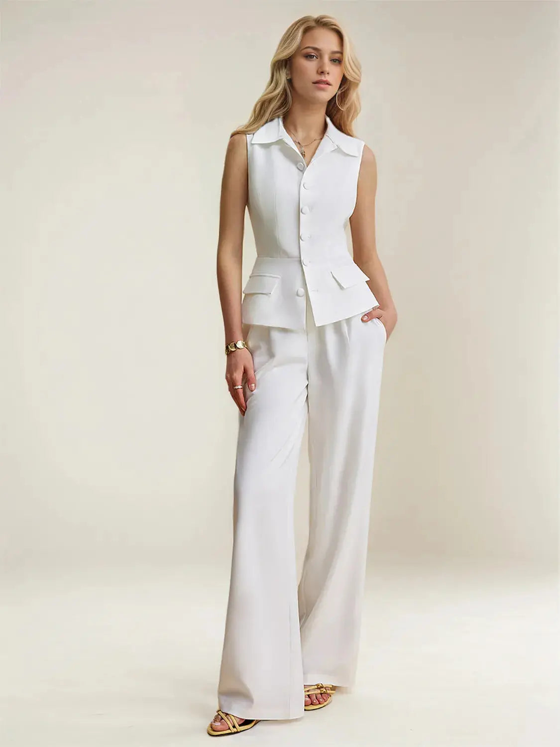 WOMEN Vest and Pants Suit Set.