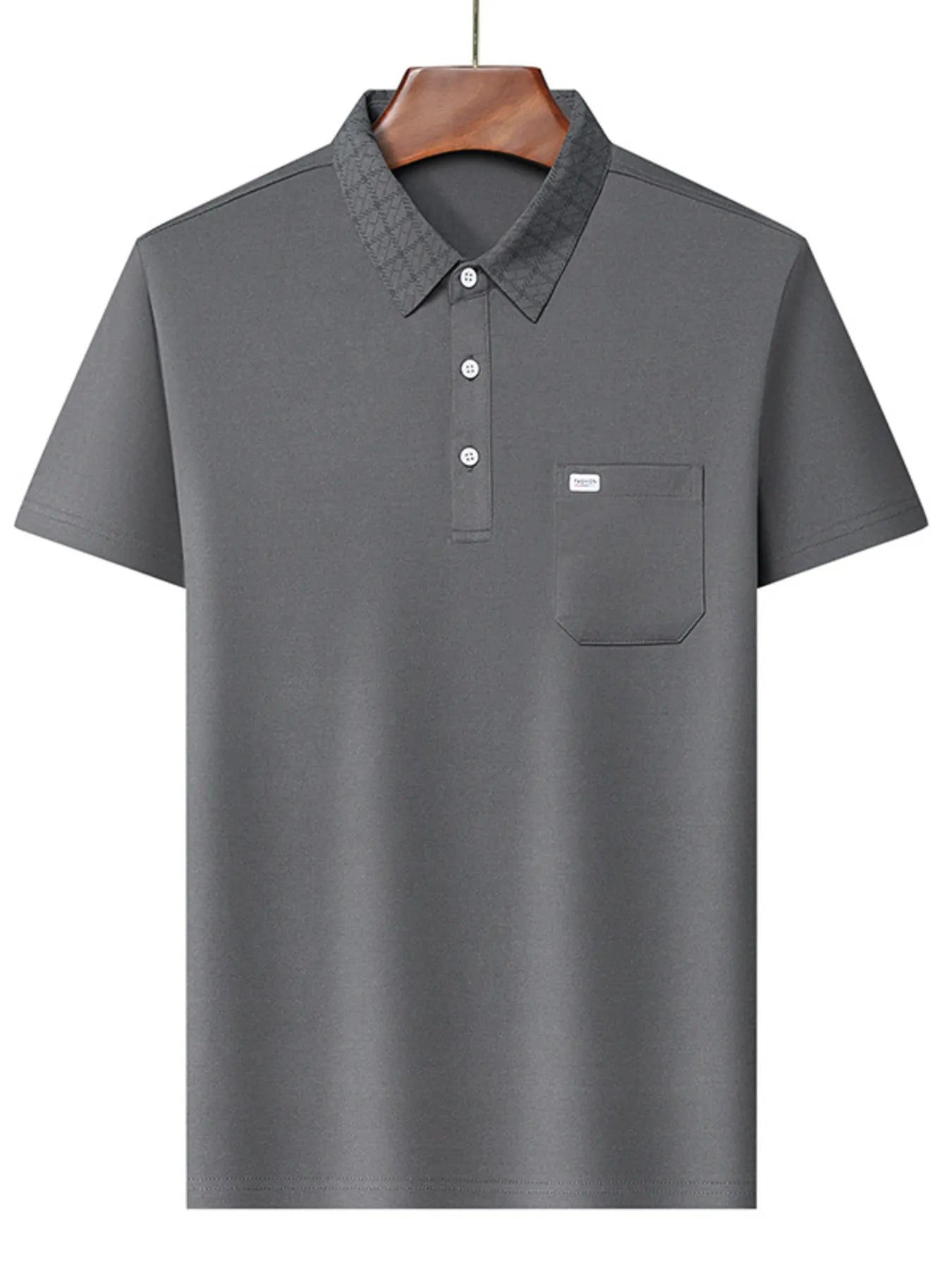 Men's Plus Size Short Sleeve Polo with Chest Pocket.