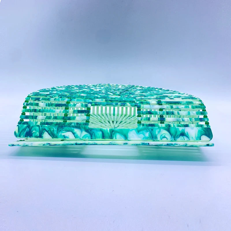 Luxury Designer Handbag Clear Acrylic Bag For Women Green Famous Basket Clutch High Quality Fashion First Class Brand Bags eprolo