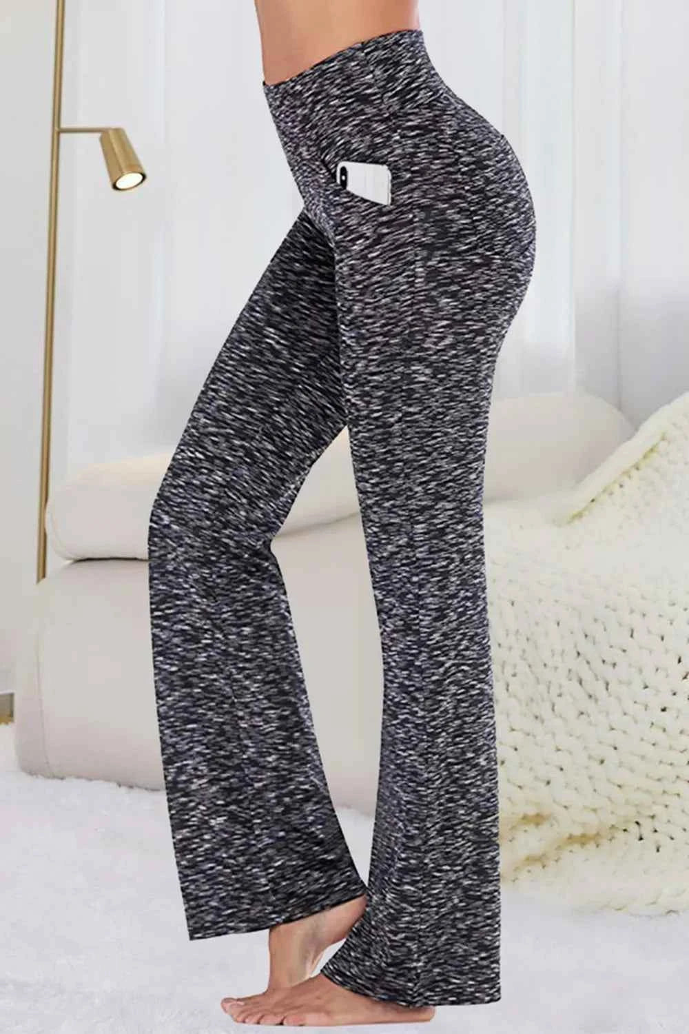 Pocketed High Waist Active Pants.