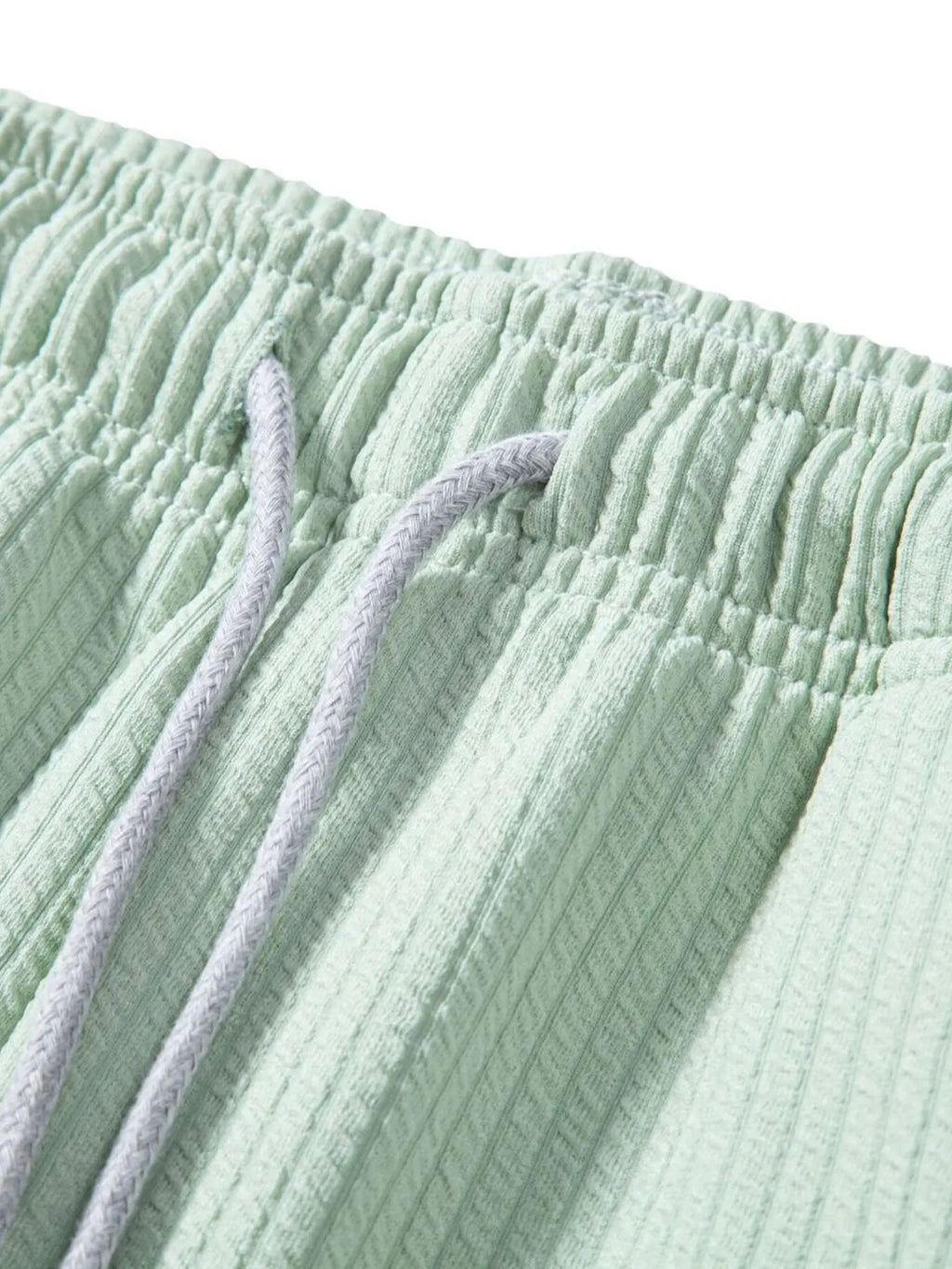 Men's Full Size Casual Textured Drawstring Shorts Plus Size.