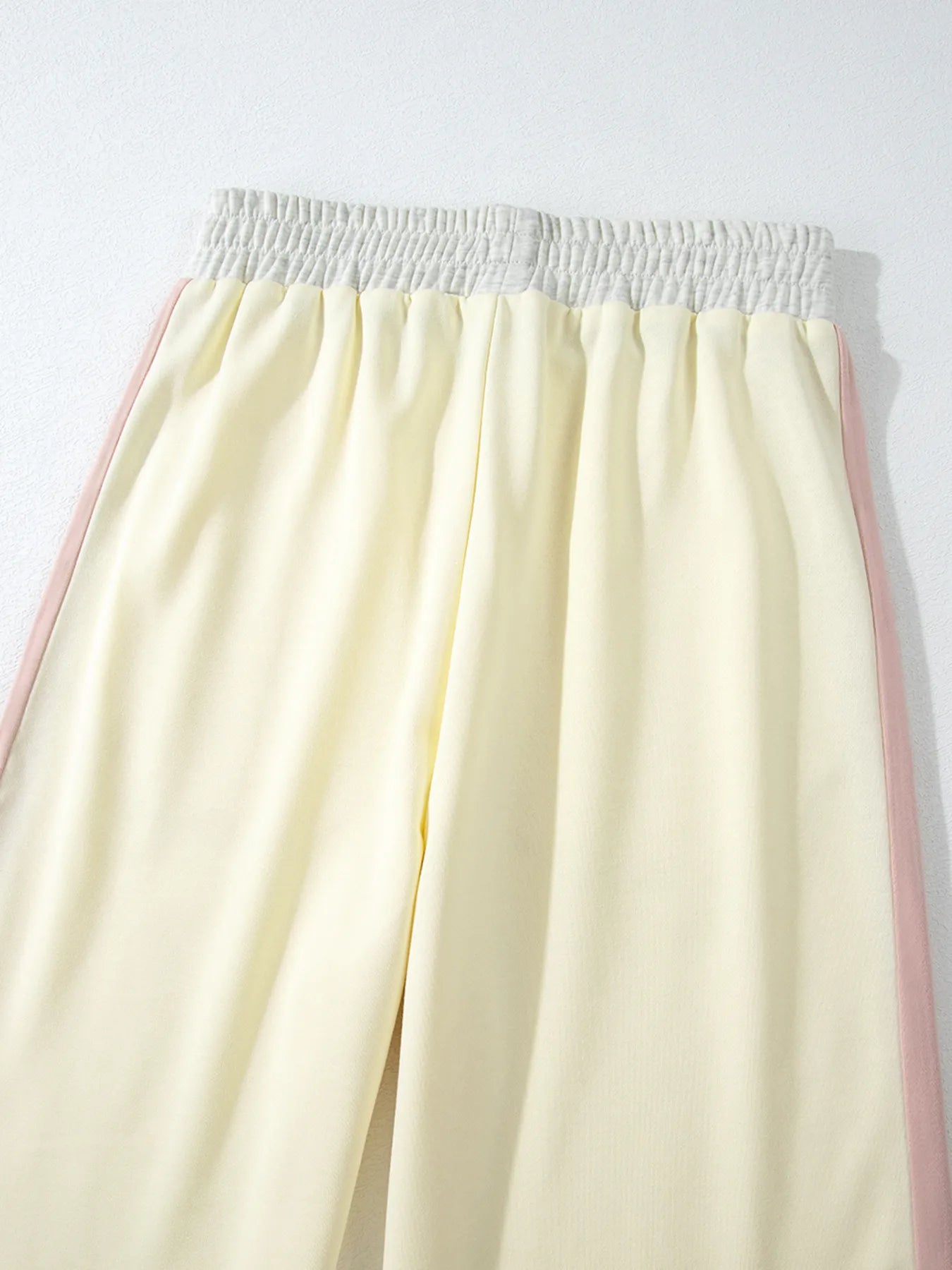 Color Block Round Neck Top and Pants Set.