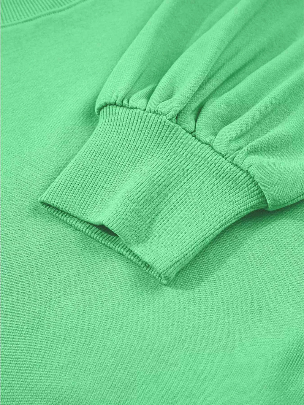 Drop Shoulder Puff Sleeve Crop Top and Drawstring Wide Leg Pants Set