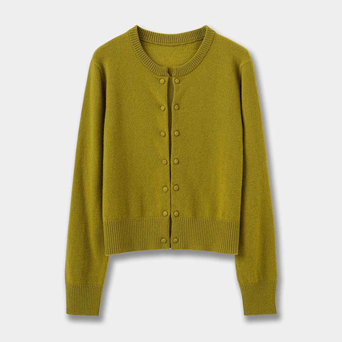 Knit Cardigan Long Sleeve Solid Color Lightweight Woolen Sweater Fashionable Casual Knitwear