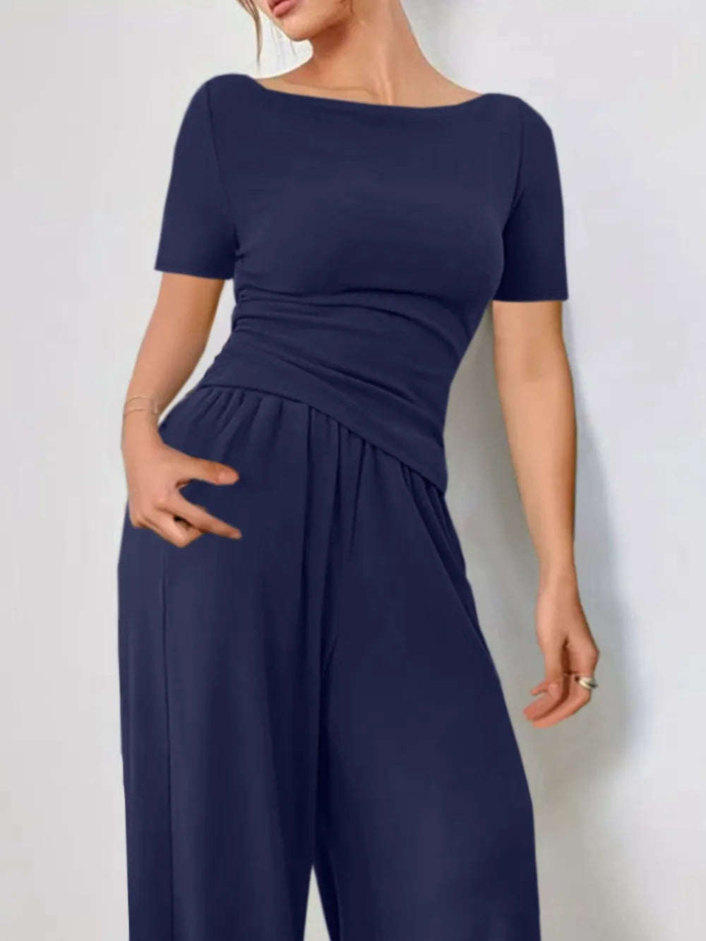 Short Sleeve T-Shirt and Pants Set - CHIC TB