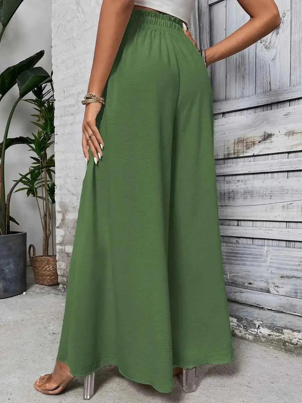 High Waist Wide Leg Pants.